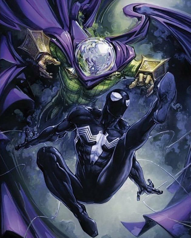 Spiderman Vs Mysterio Action Scene Print Poster