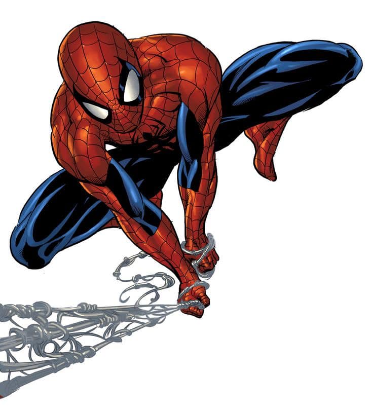 Spiderman Web Slinging Action Print Poster
