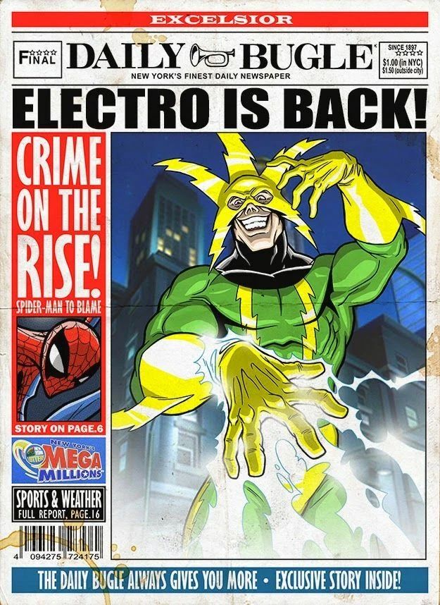 Spiderman Daily Bugle Electro Is Back! Marvel Avengers