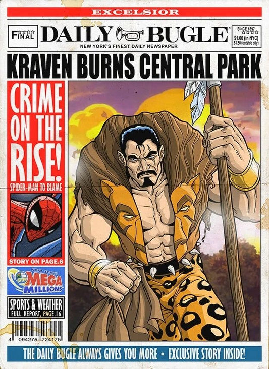 Spiderman Daily Bugle Kraven Burns Central Park Marvel Avengers