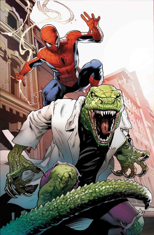 Spiderman Fighting Lizard 4732 Print Poster