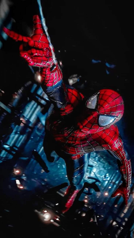 Spiderman Swinging Action 348 Print Poster