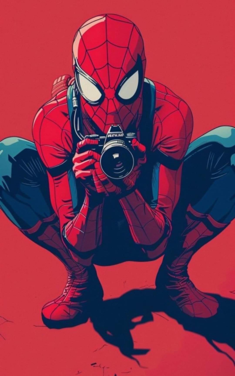Spiderman With Camera 847 Print Poster