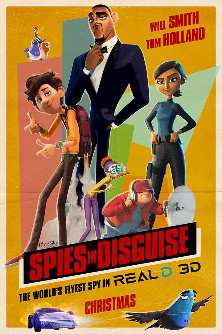 Spies In Disguise Movie 2019 Will Smith Animation Print Jigsaw Puzzle