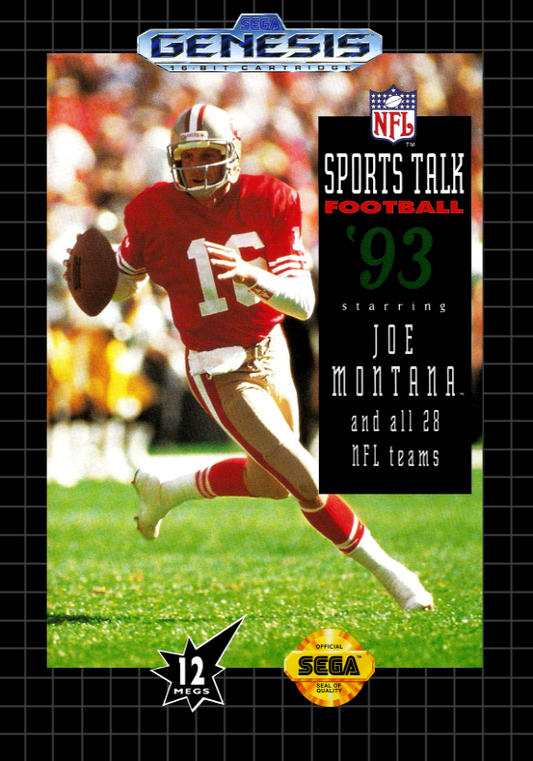 Sports Talk Football 93 Starring Joe Montana (Usa) Genesis Print Poster