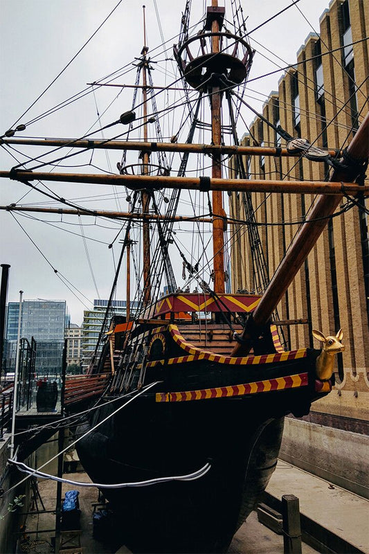 Squarerigger Sailing Ship Golden Hinde Print Jigsaw Puzzle