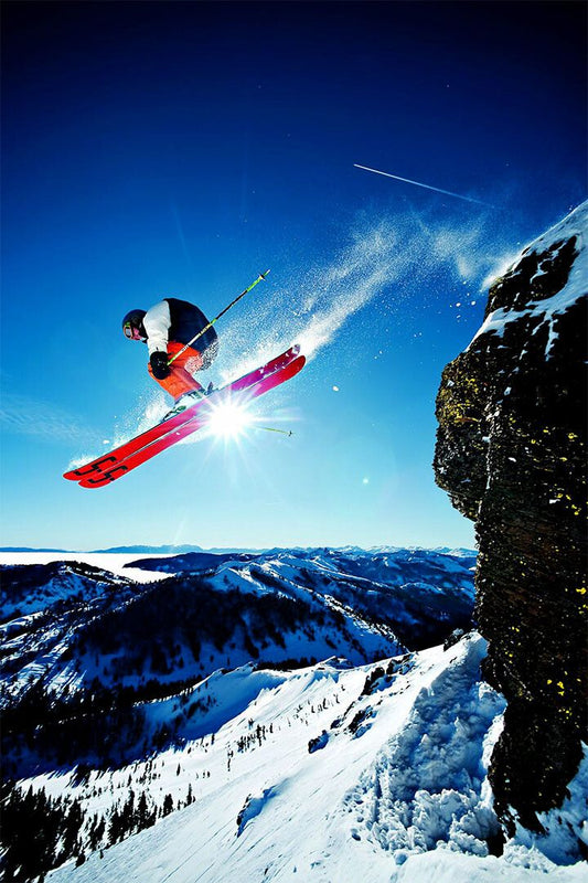 Squaw Valley Extrem Sport Painting Print Jigsaw Puzzle
