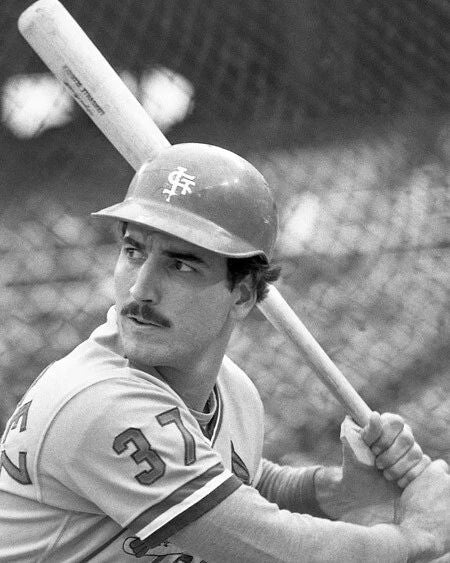 St. Louis Cardinals Keith Hernandez Glossy Photo Batting Practice Print
