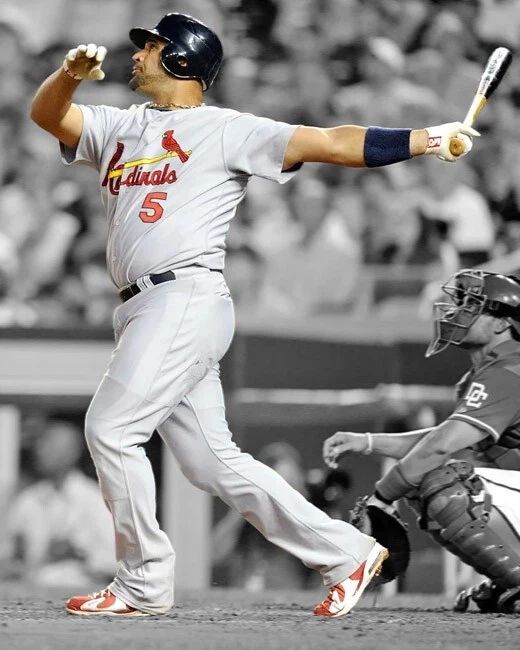 St 1. Louis Cardinals Albert Pujols Glossy Photo Spotlight Print Poster