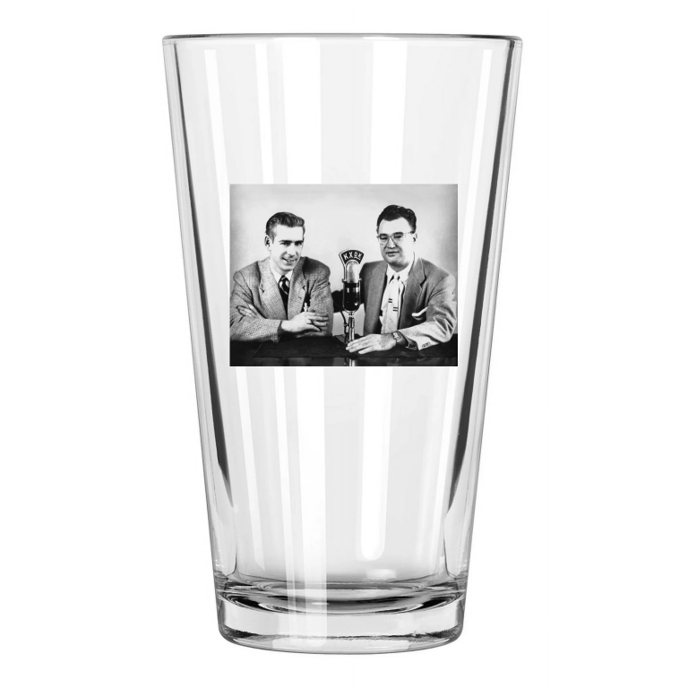 St Louis Cardinals Announcer Harry Caray And Jack Buck Cubs Pint Beer Glass