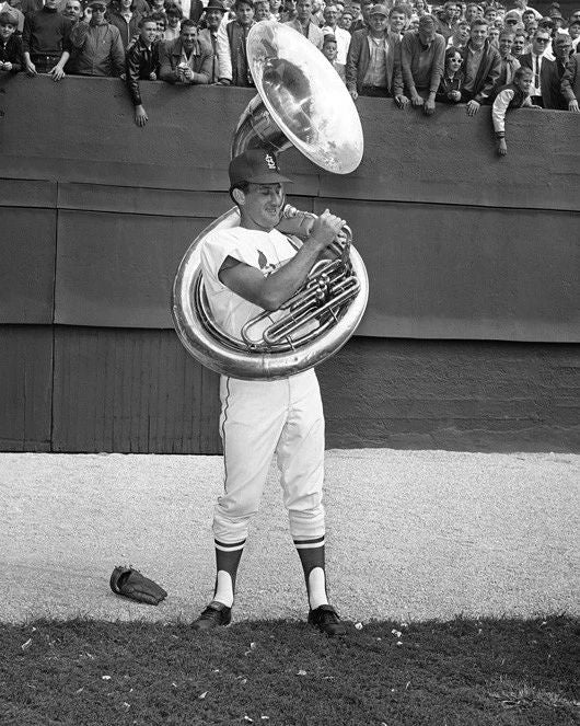 St Louis Cardinals Bob Uecker With A Horn Photo Print Poster Hof 2003