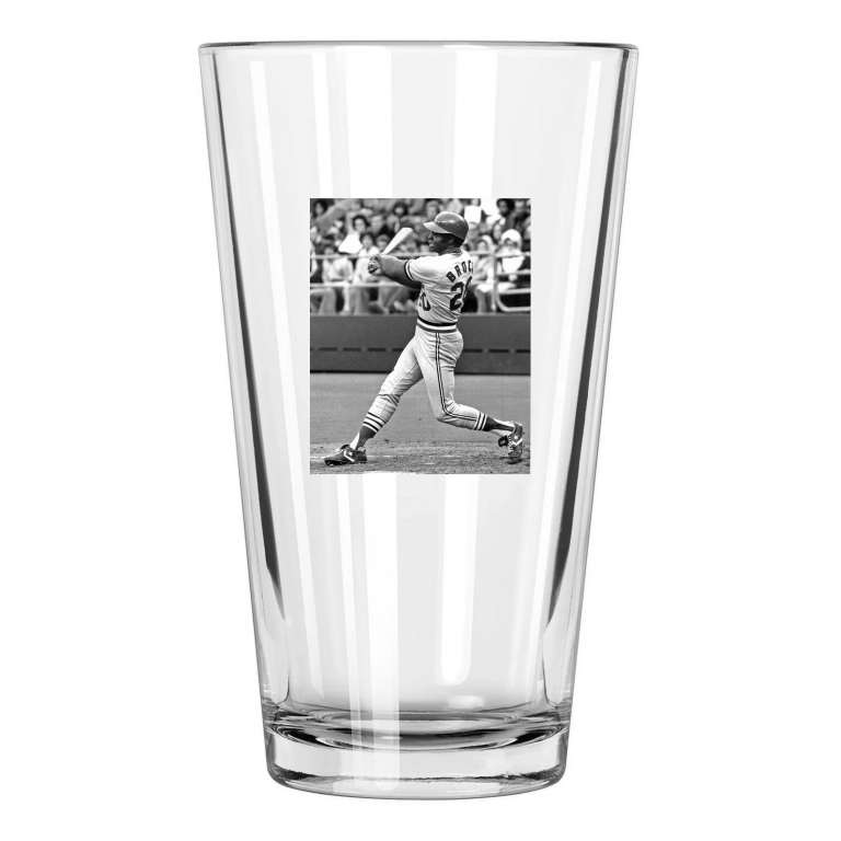 St Louis Cardinals Lou Brock Photo Baseball Hof 85 Pint Beer Drinking Glass