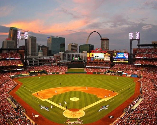 St Louis Cardinals New Busch Stadium Glossy Keychain Downtown Keychain