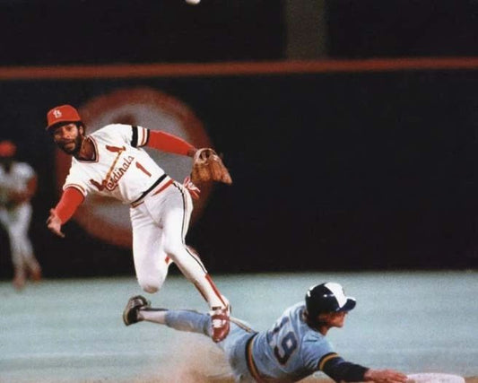 St Louis Cardinals Ozzie Smith And Brewers Robin Yount Photo Print Poster