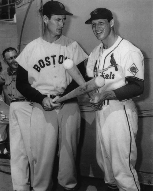 St Louis Cardinals Stan Musial Boston Red Sox Ted Williams Glossy Photo