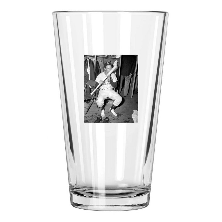 St Louis Cardinals Stan Musial Photo 3000Th Hit Locker Pint Beer Drinking Glass