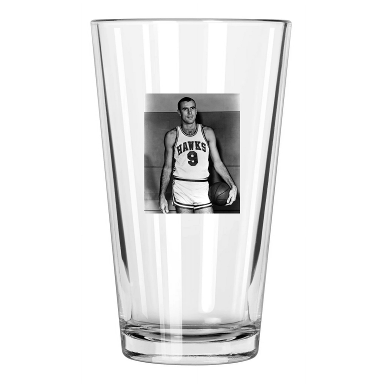 St Louis Hawks Bob Pettit Photo Basketball Hof 70 Pint Beer Drinking Glass