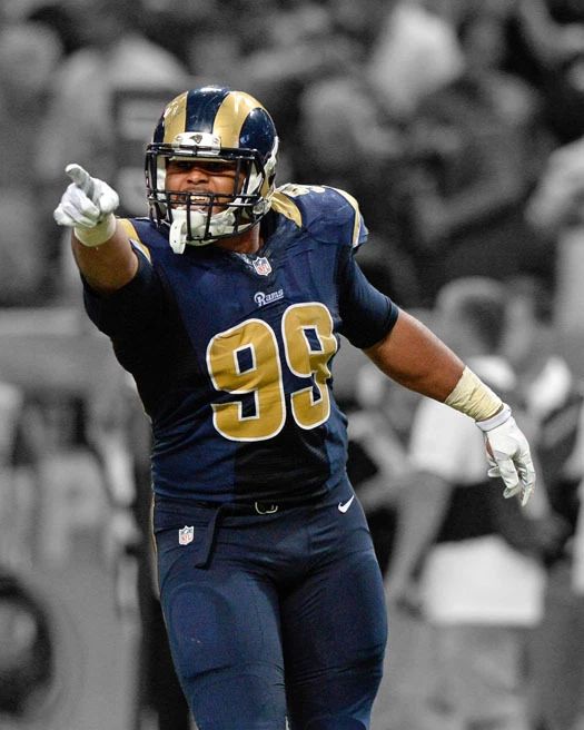 St Louis Rams Aaron Donald Glossy Keychain Spotlight Football Keychain