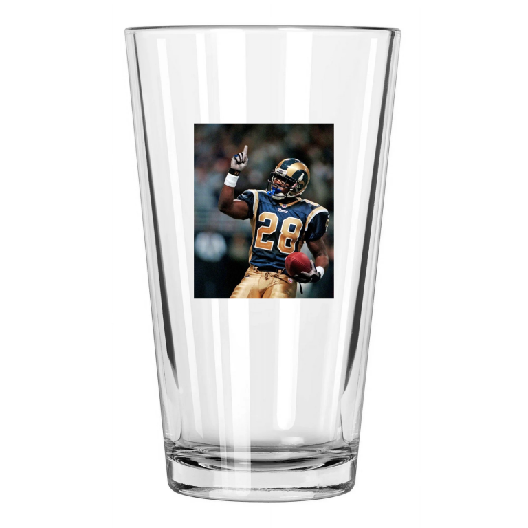 St Louis Rams Marshall Faulk Photo Nfl Football Pint Beer Drinking Glass