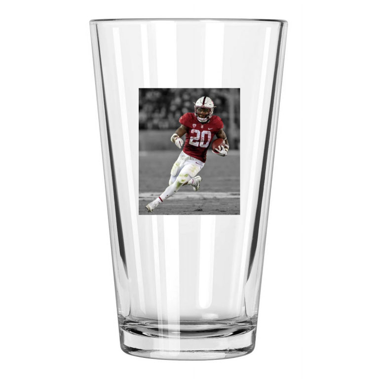 Stanford Cardinals Bryce Love Spotlight Photo College Pint Beer Drinking Glass