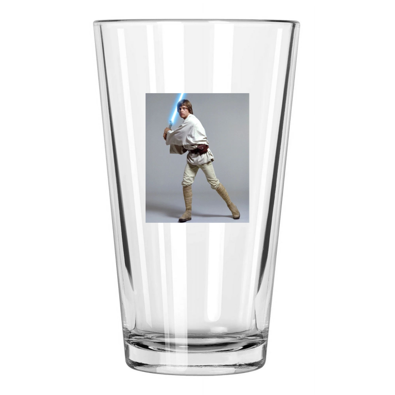 Star Wars Actor Mark Hamill Photo Movie Luke Skywalker Pint Beer Drinking Glass