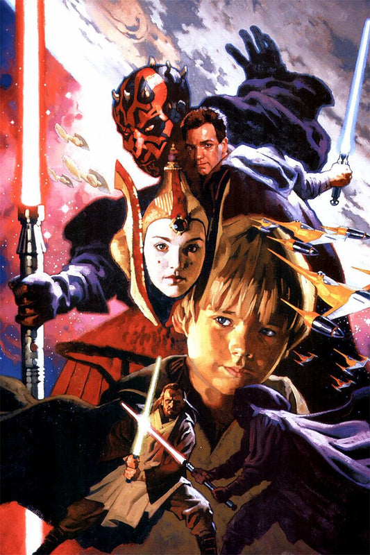 Star Wars Episode 1 Space Battle Action Print Jigsaw Puzzle