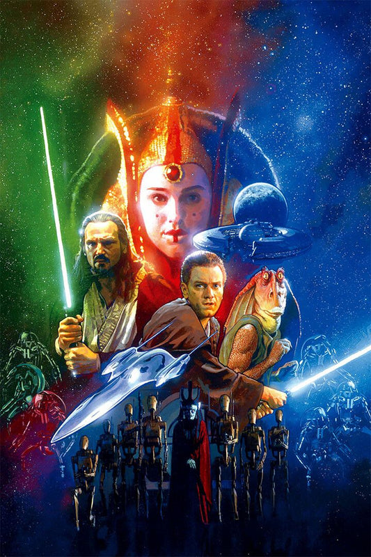 Star Wars Episode 1 Space Battle Painting Wall Art Home Decor Poster