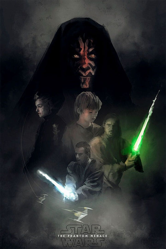 Star Wars Phantom Menace Movie Print Jigsaw Puzzle