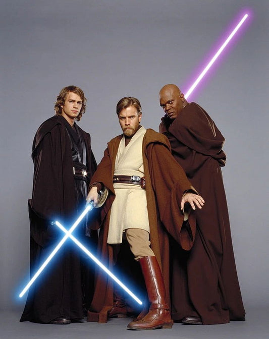 Star Wars Revenge Of The Sith Anakin Skywalker Obi Wan Kenobi & Mace Windu Print