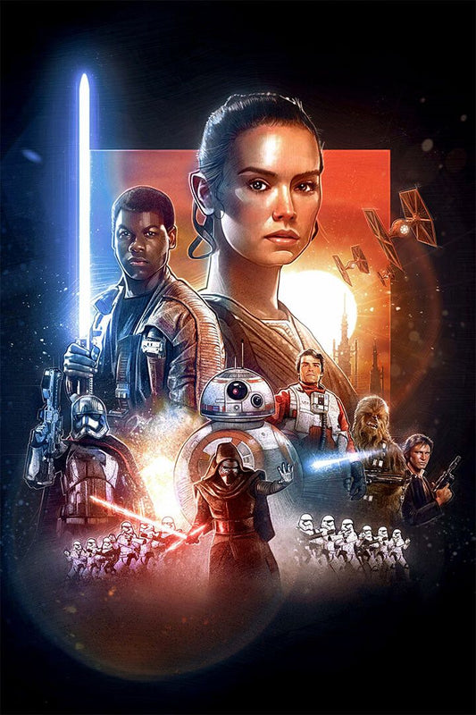 Star Wars The Force Awakens Print Painting Jigsaw Puzzle