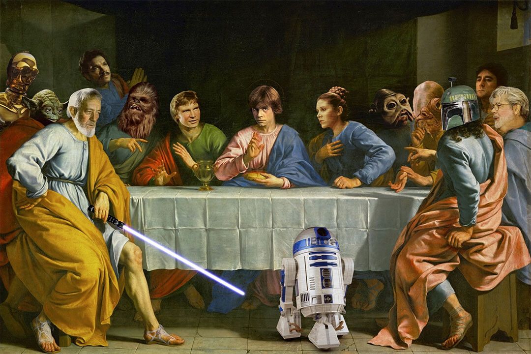 Star Wars The Last Supper Framed Painting Parody Wall Home Decor Jigsaw Puzzle