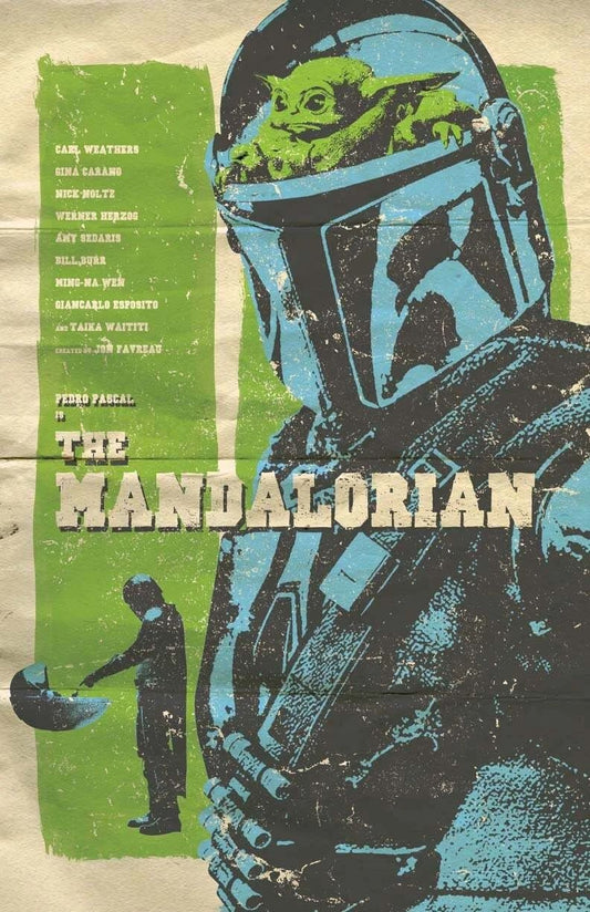 Star Wars The Mandalorian Mini Poster Print Pedro Pascal Baby Yoda