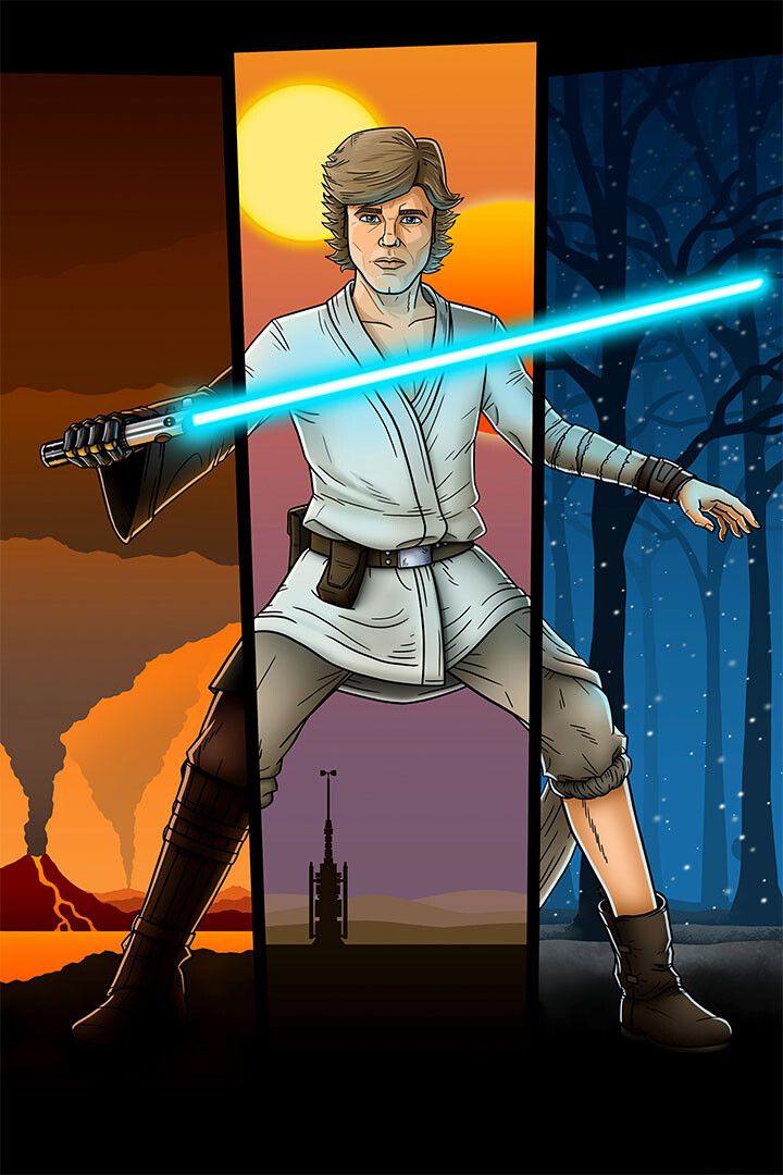 Star Wars Weekend Luke Skywalker Painting Jigsaw Puzzle