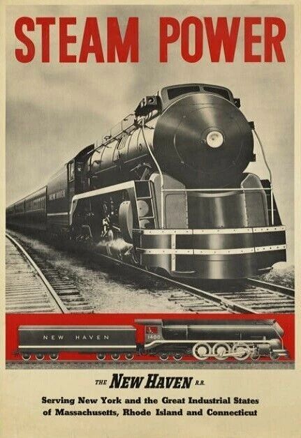 Steam Power New England Railroad Train Transportation Picture Keychain