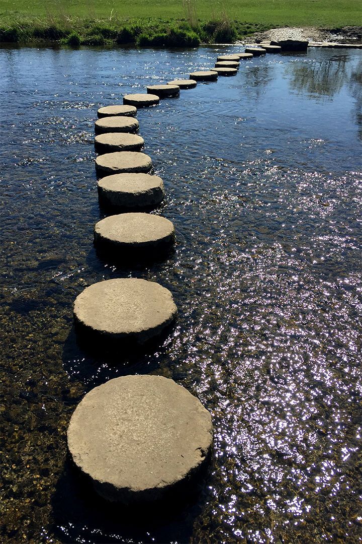 Stepping Stones On Clear Water Nature Water Jigsaw Puzzle