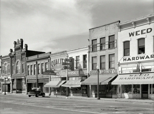 Stores On A Sunday Vincennes Indiana June Old Vintage Photo Reprint
