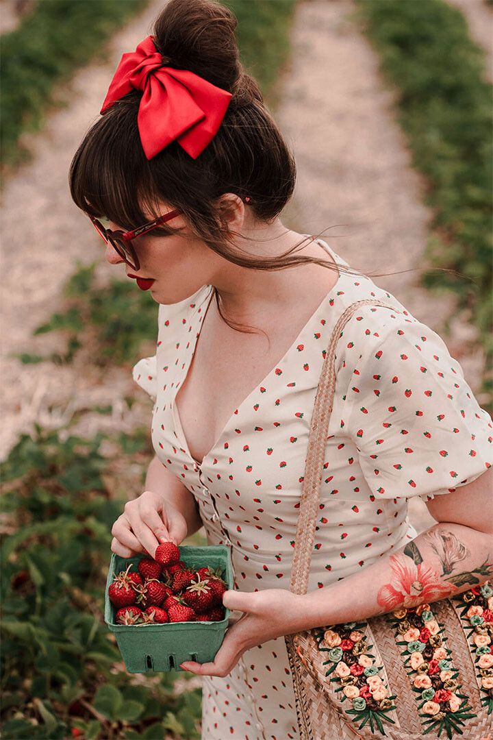 Strawberries And Cream Sexy Female Model Wall Art Home Decor Poster
