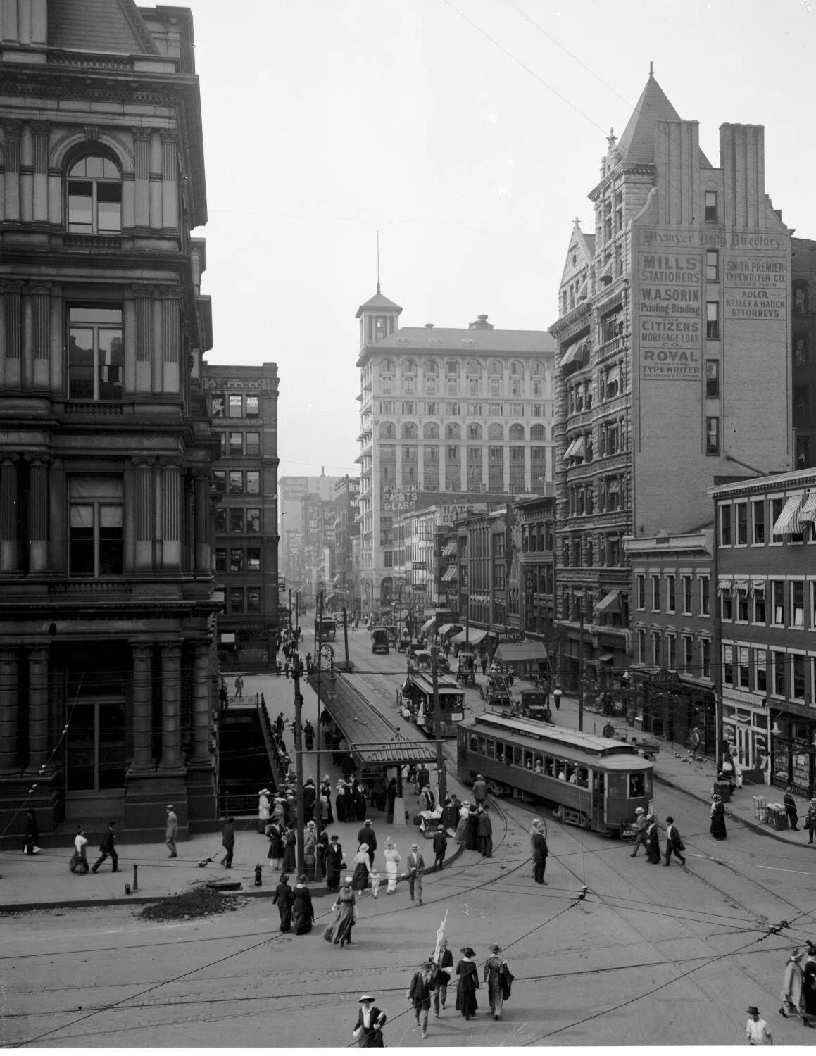 Street Car Trolley On Main Street Cincinnati Ohio Picture Photo Print