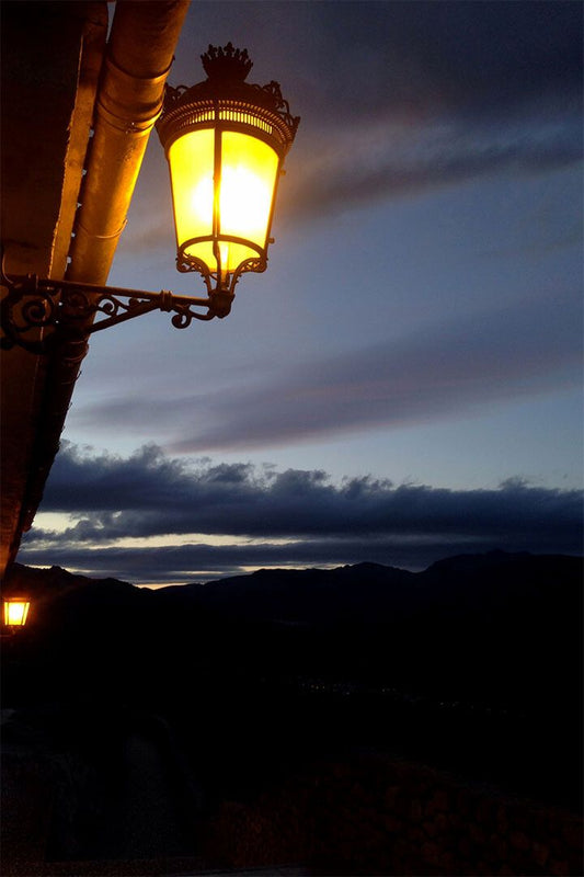 Street Light Dark Evening Sky Picture Print Jigsaw Puzzle