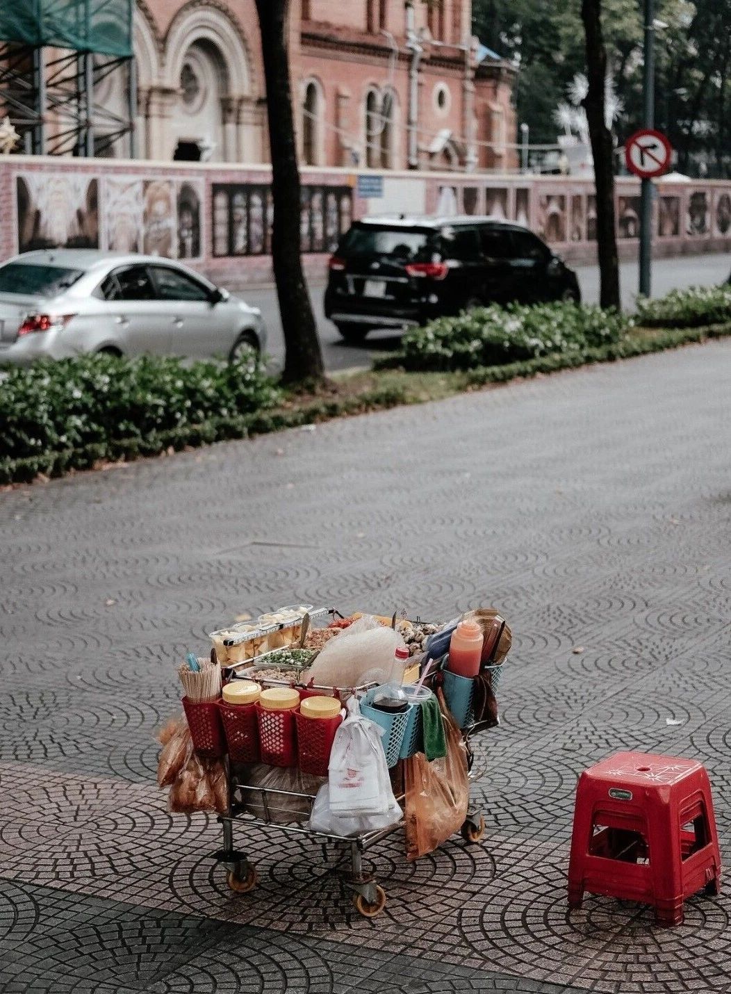 Street Vendor Table Saigon Ho Chi Minh City Vietnam Picture Keychain Keychain Print