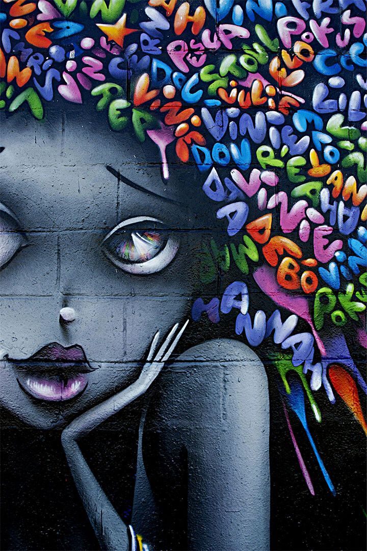 Street Wall Writing Wallpaper Figure Painting Jigsaw Puzzle