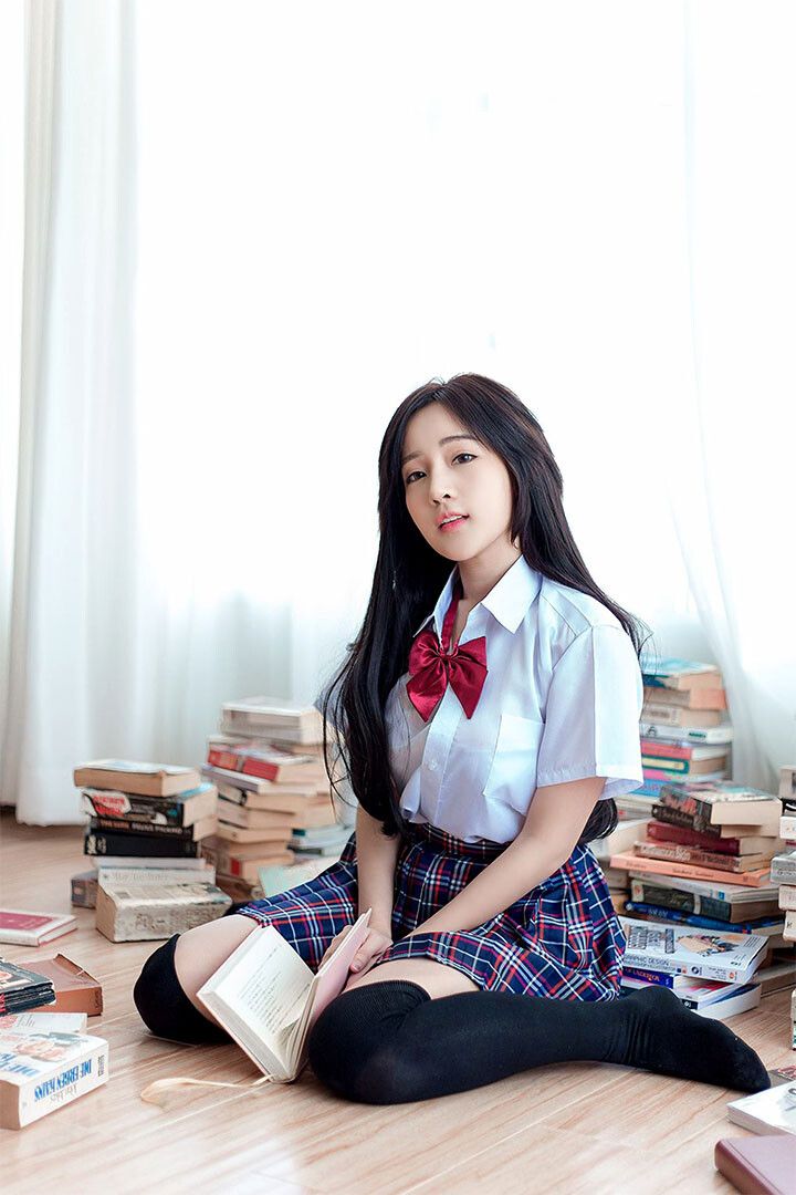 Study Hard Ii Sexy Female Model Picture Print Jigsaw Puzzle