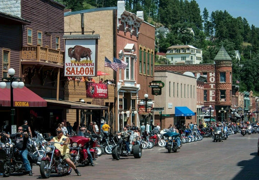 Sturgis Famous Motorcycle Rally Biker Photo Picture North Dakota Street Scene