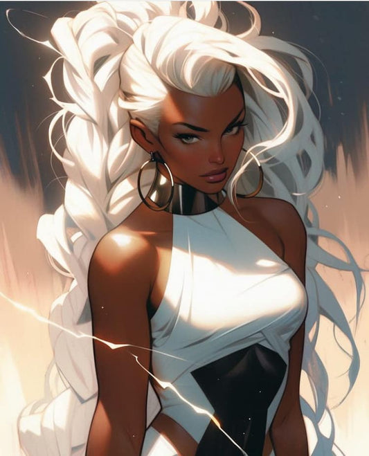 Stylized Portrait Female Character Print Poster