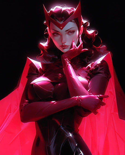 Stylized Superhero Portrait Print Poster