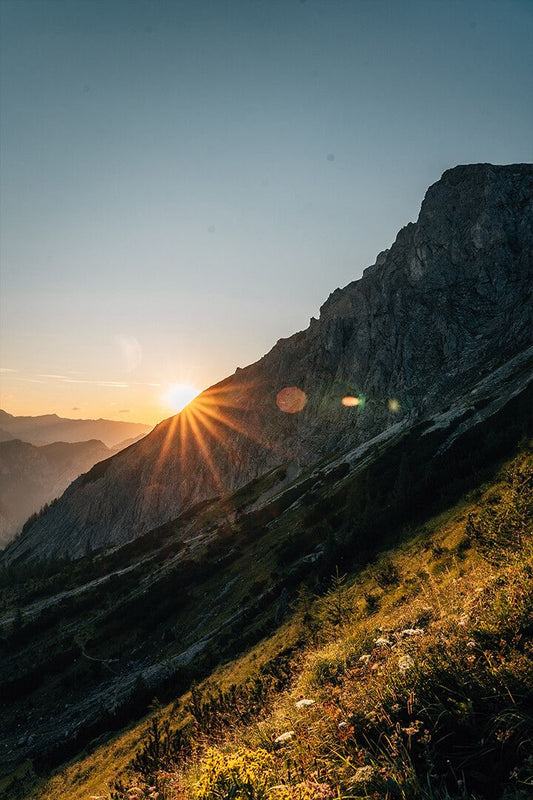 Sundown Behind Mountains Art Wall Decor Jigsaw Puzzle