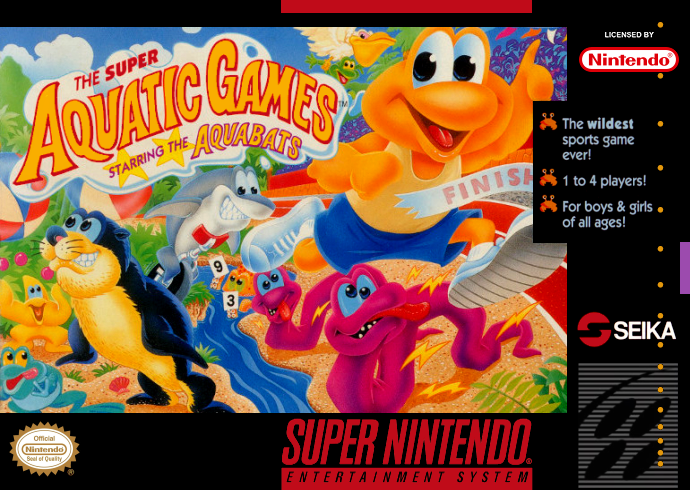 Super Aquatic Games (Usa) Snes Print Poster