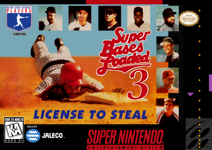 Super Bases Loaded 3 (Usa) Snes Print Poster