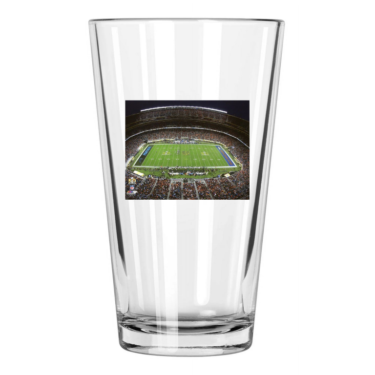 Super Bowl 50 Game Levi Stadium Panthers Vs Broncos Pint Beer Drinking Glass
