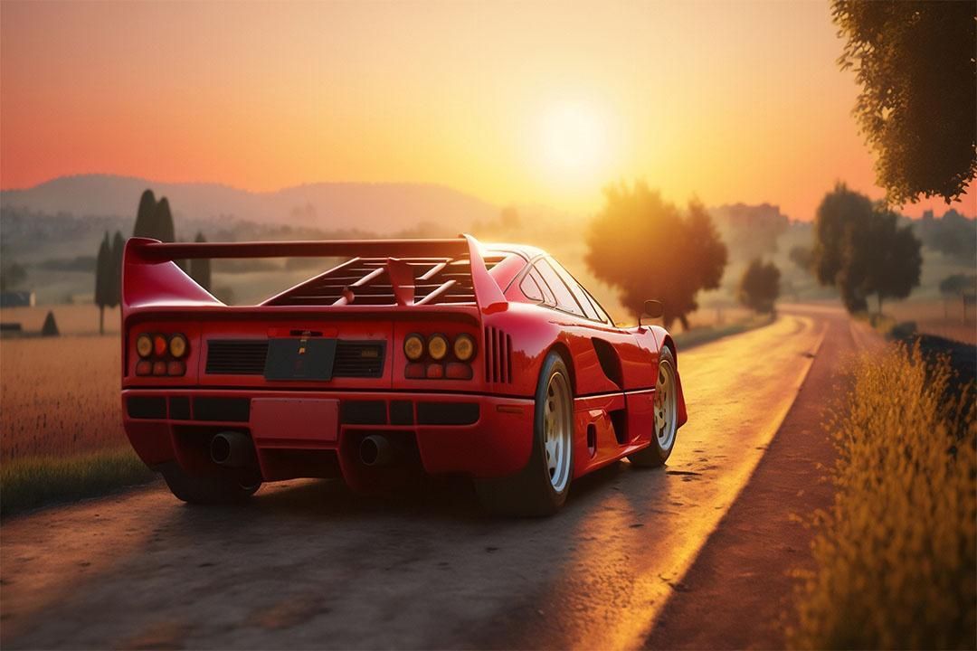 Super Car Sports Car Landscape Luxury Car Jigsaw Puzzle
